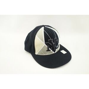 KB Ethos Black Cap Argyle Plaid New York City Fitted Hat Size Large